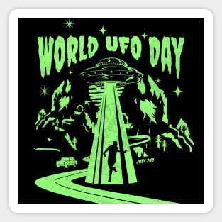 World UFO Day, flying saucer Sticker